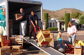 Loading a moving van; photo courtesy Kandace Heller